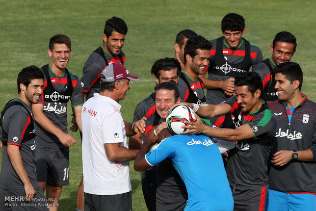 شوخی قوچان‌نژاد در تمرین تیم‎ملی/تصاویر