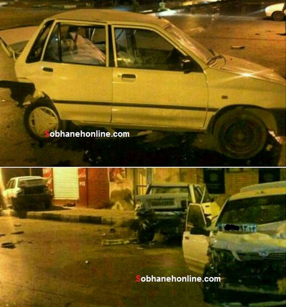 عکس:تصادف عجیب پرایدها در اهواز