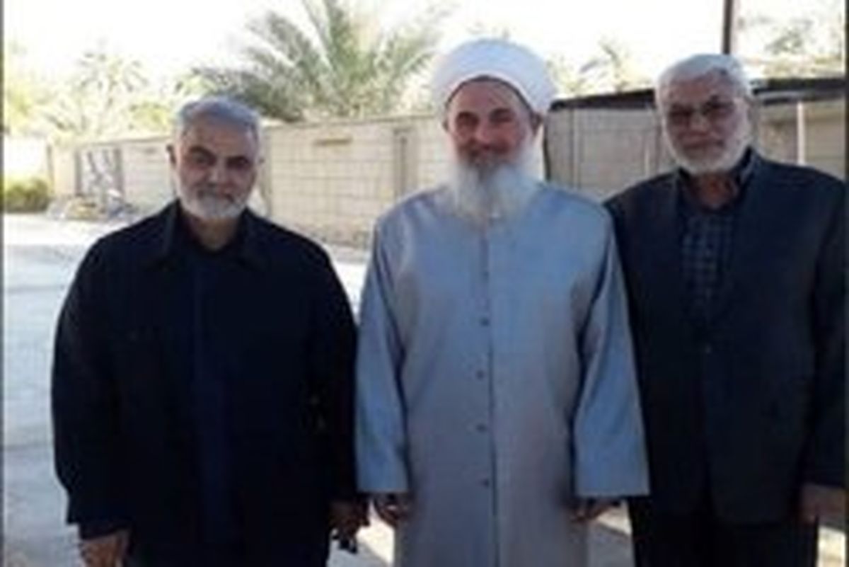 سردار سلیمانی با مفتی اهل‌سنت عراق دیدار کرد
