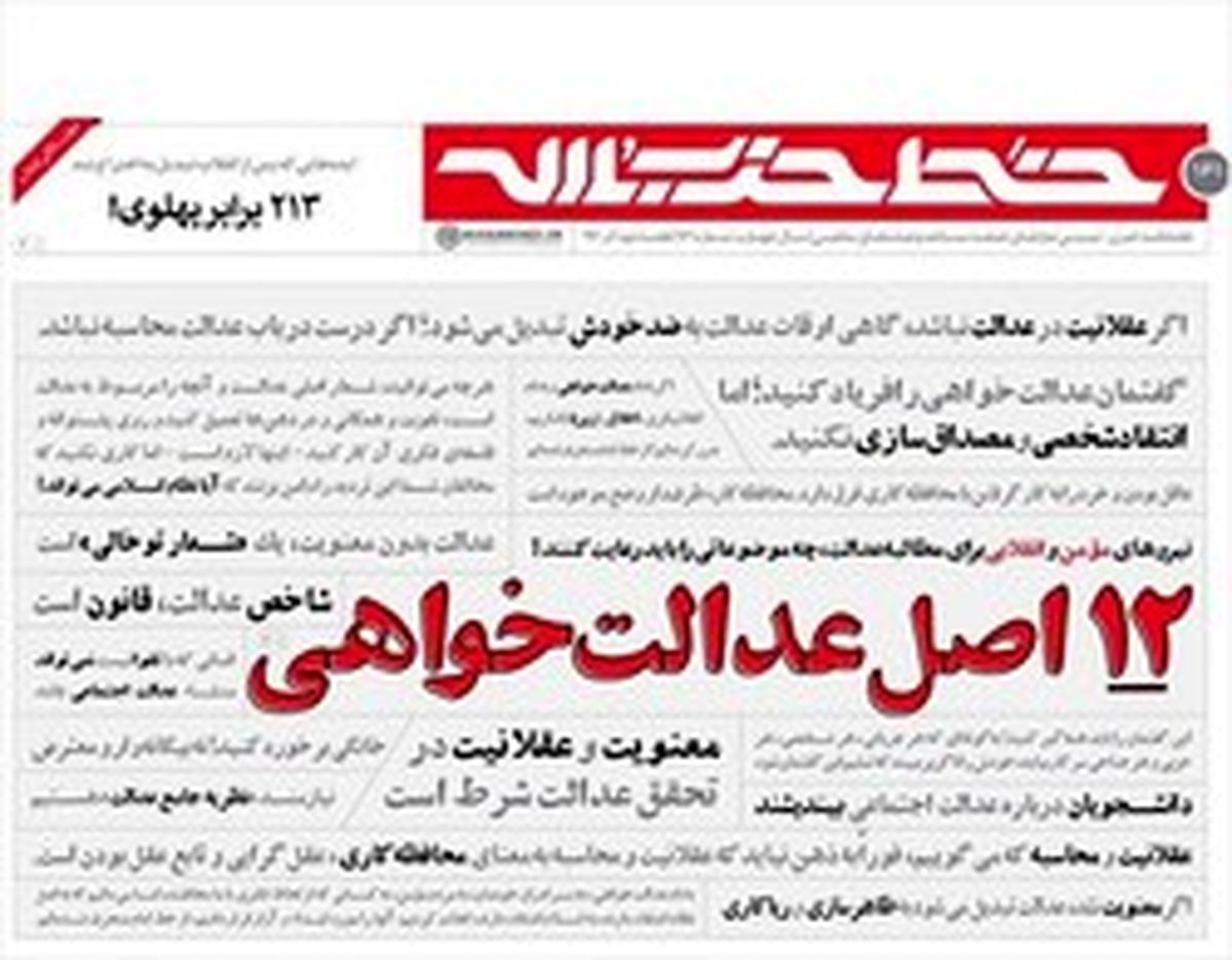خط حزبالله ۱۶۱؛ دوازده اصل عدالتخواهی
