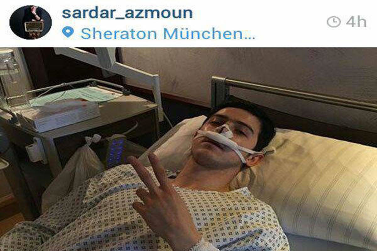 عمل بینی سردار آزمون با موفقیت انجام شد+عکس