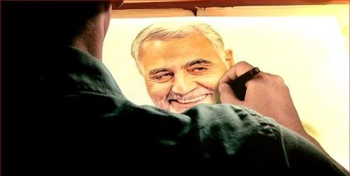 آیا این مجسمه ناپیدا متعلق به شهید سلیمانی است؟ +عکس