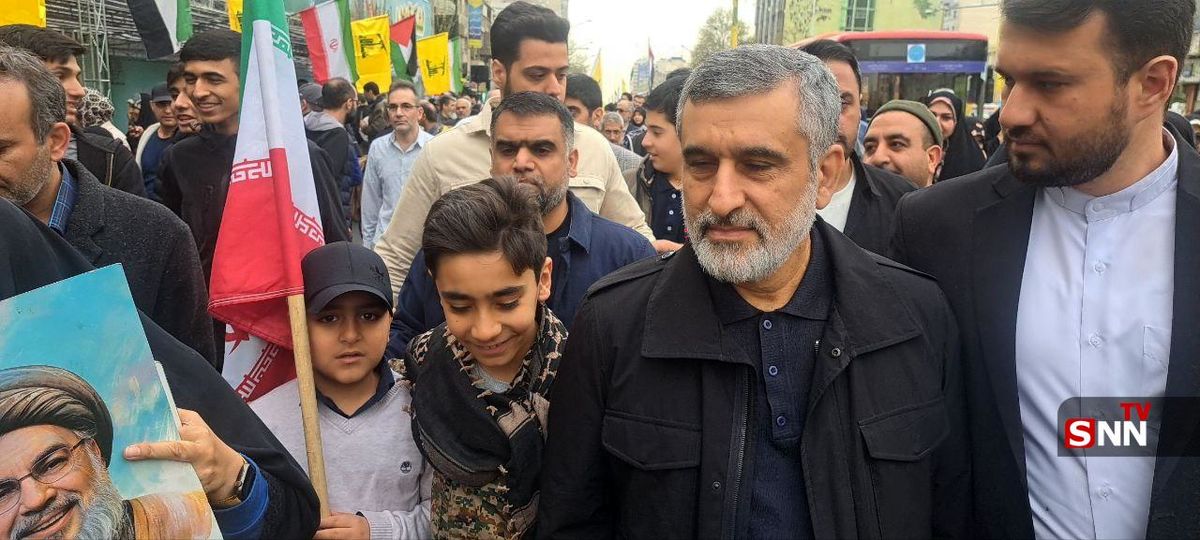 حضور سردار حاجی زاده در راهپیمایی روز قدس در تهران +عکس