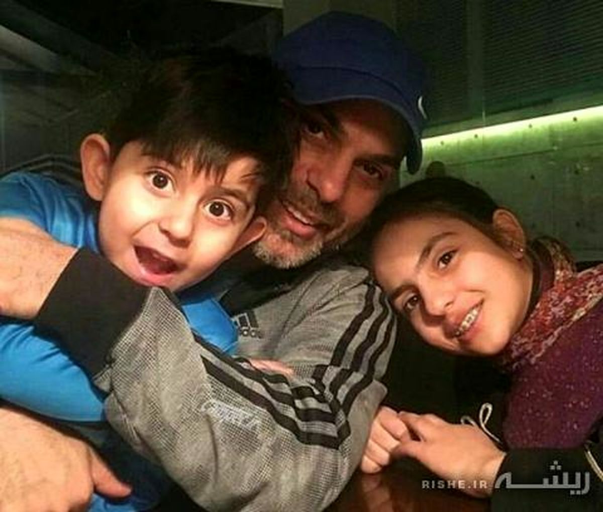 عکس: پیمان معادی و ۲ فرزندش