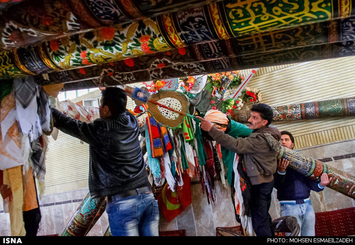 آیین نخل‎گردانی اربعین‎ در نیشابور/تصاویر