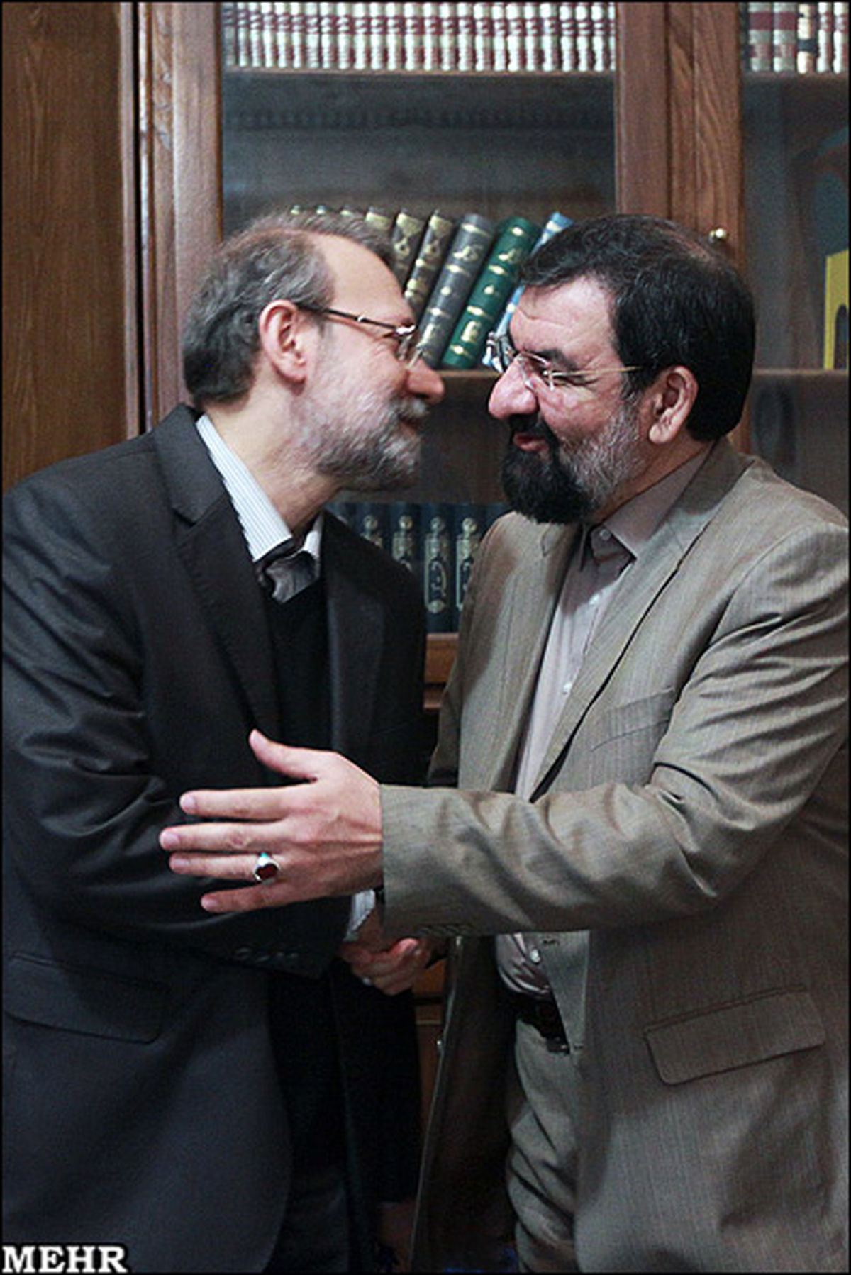 عکس/عید دیدنی لاریجانی و رضایی