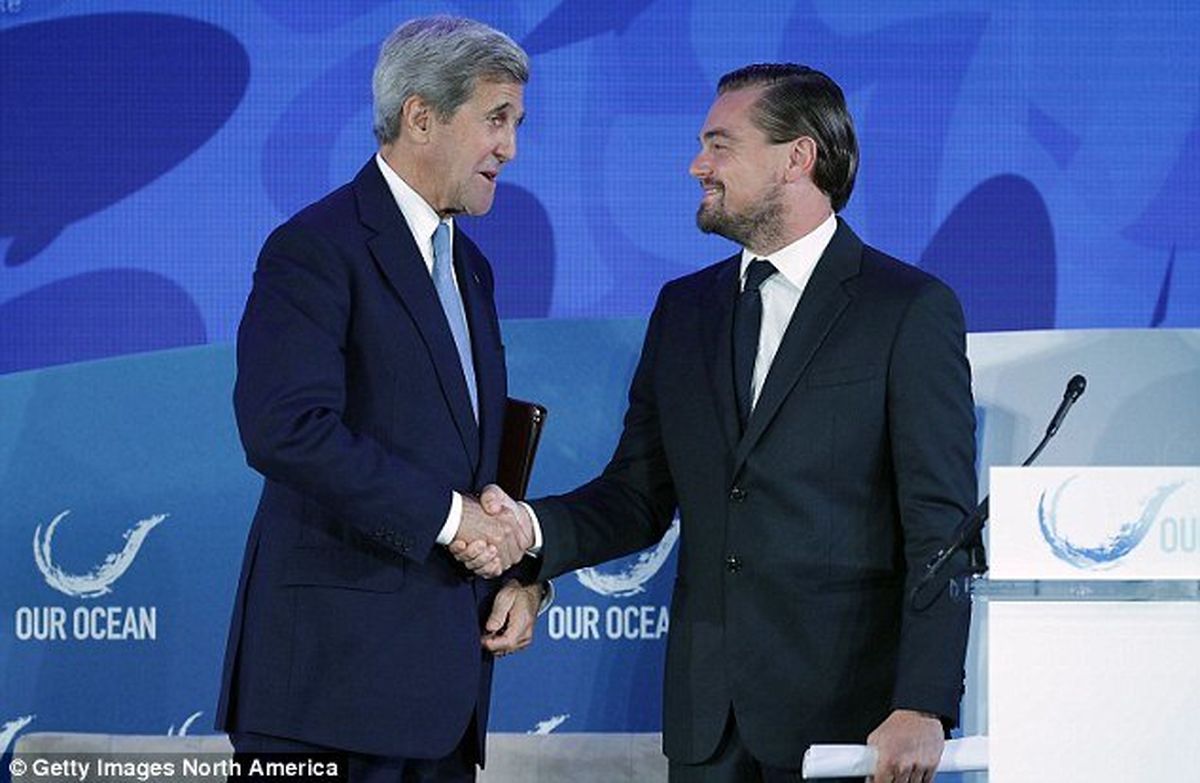 عکس: لئوناردو دی کاپریو در کنار جان کری