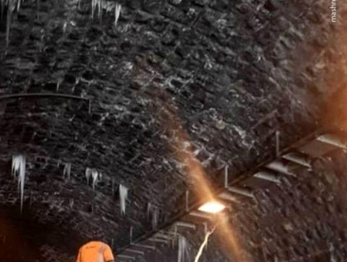 تصویری زیبا از زمستان سرد تونل کندوان