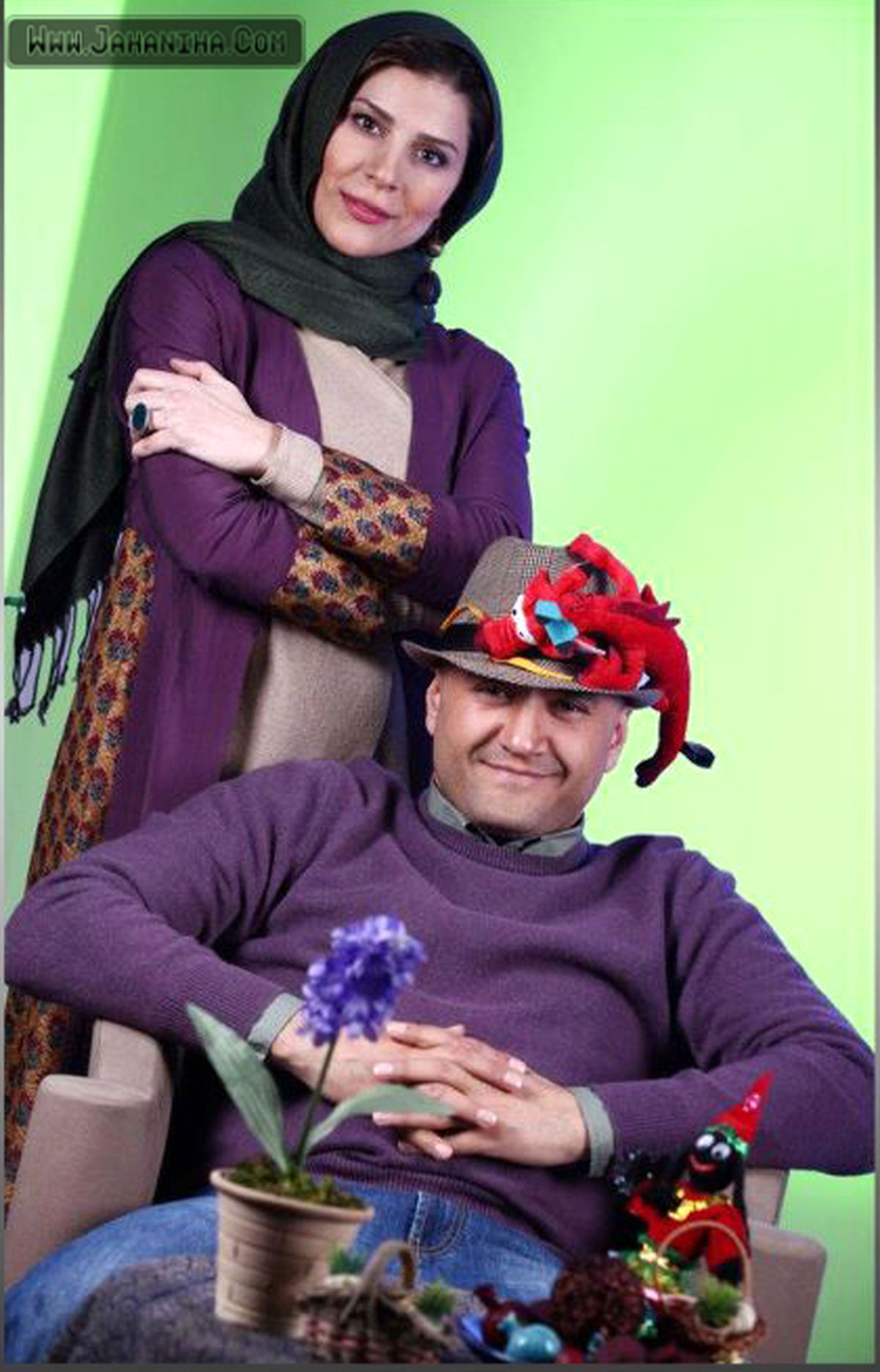 رامبد جوان و همسرش/عکس