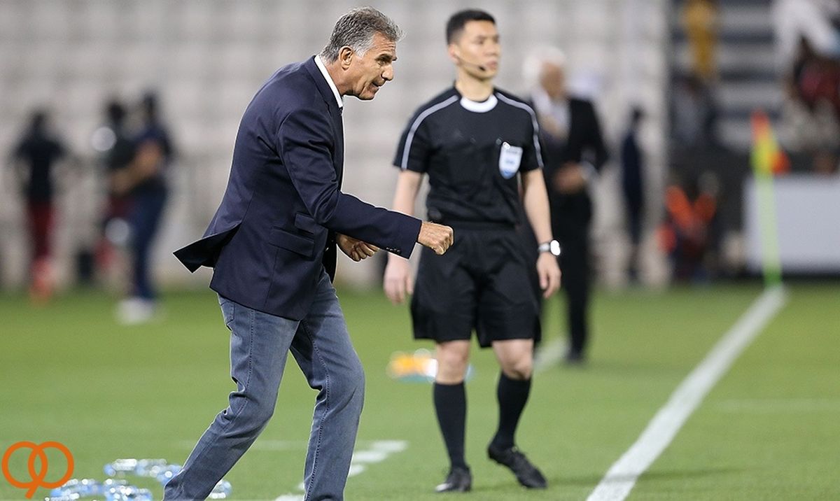 عکس: ژست عجیب کی‌روش کنار زمین مسابقه