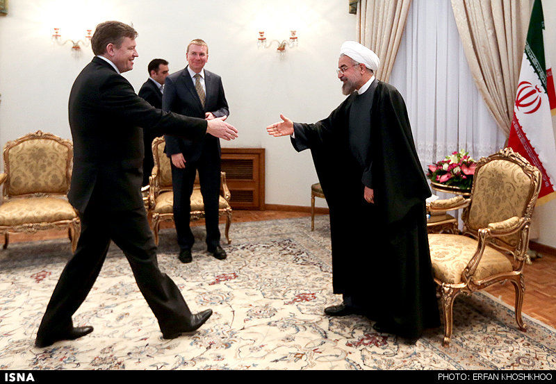 دیدار وزیر خارجه لتونی با روحانی/تصاویر