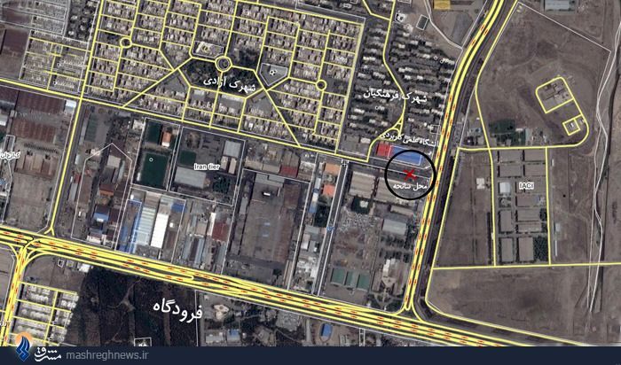 عکس هوایی محل سقوط هواپیما