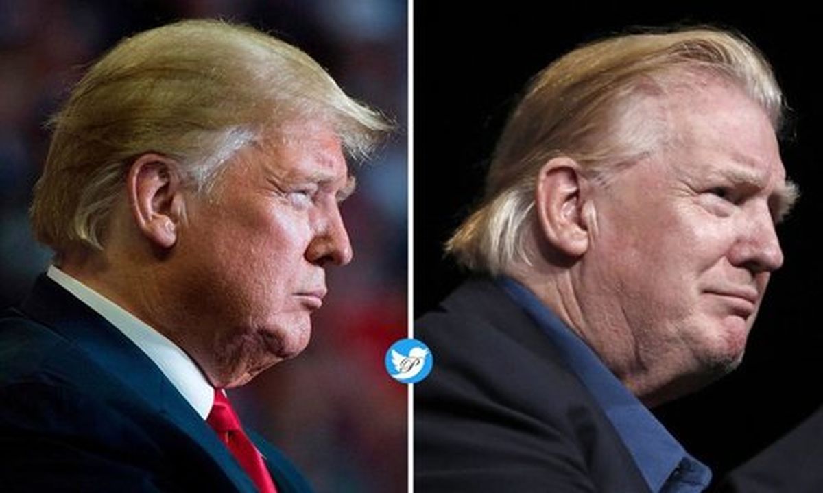 عکس: رونمایی از تیپ جدید ترامپ