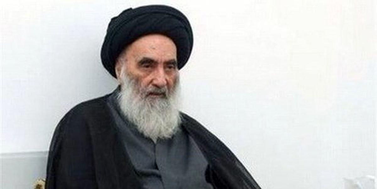 پوشش نماینده سازمان ملل مقابل آیت الله سیستانی +عکس