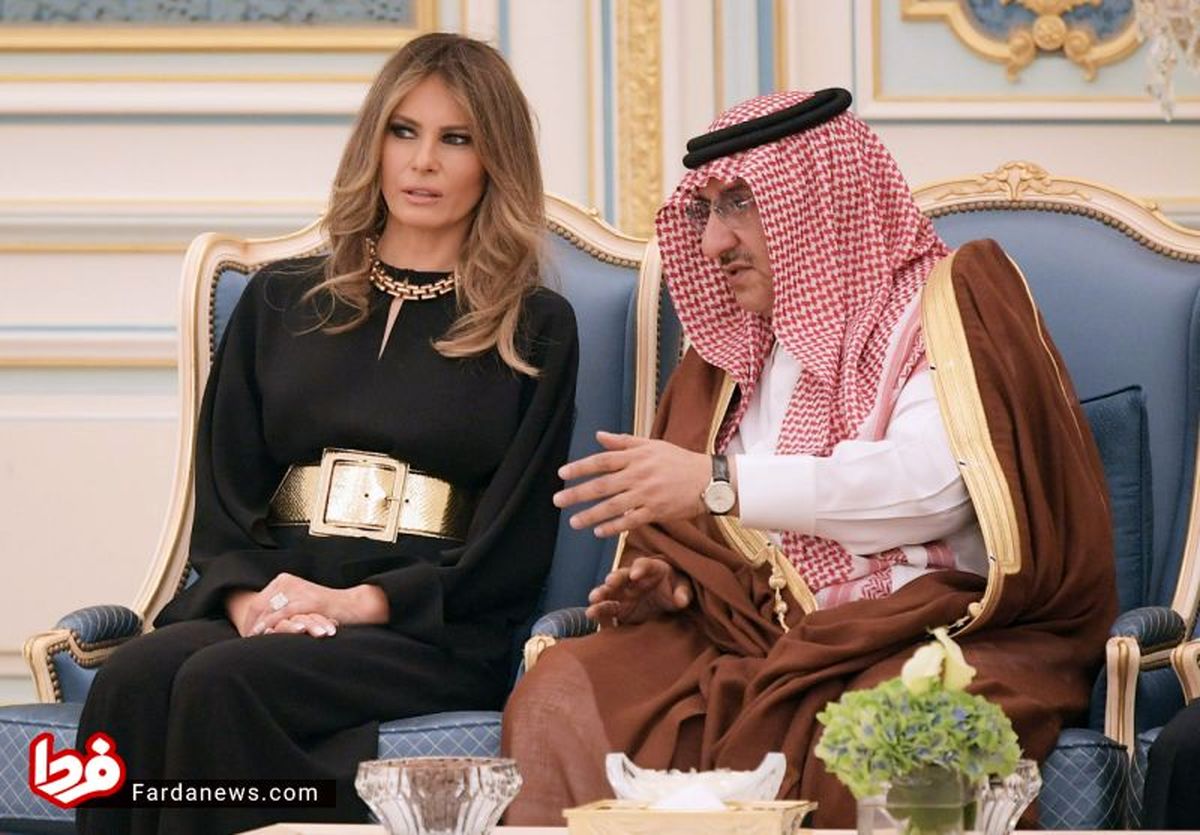 عکس: پوشش همسر ترامپ در سفر به عربستان