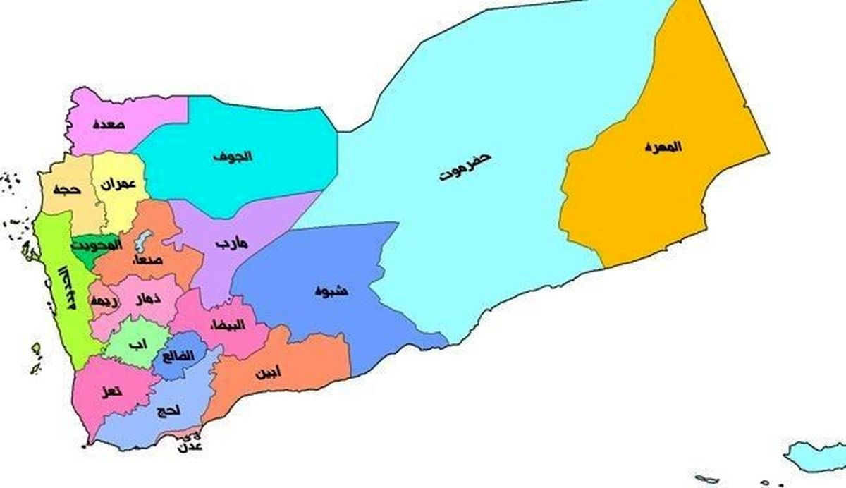 مناطق تحت کنترل انصارالله یمن/نقشه