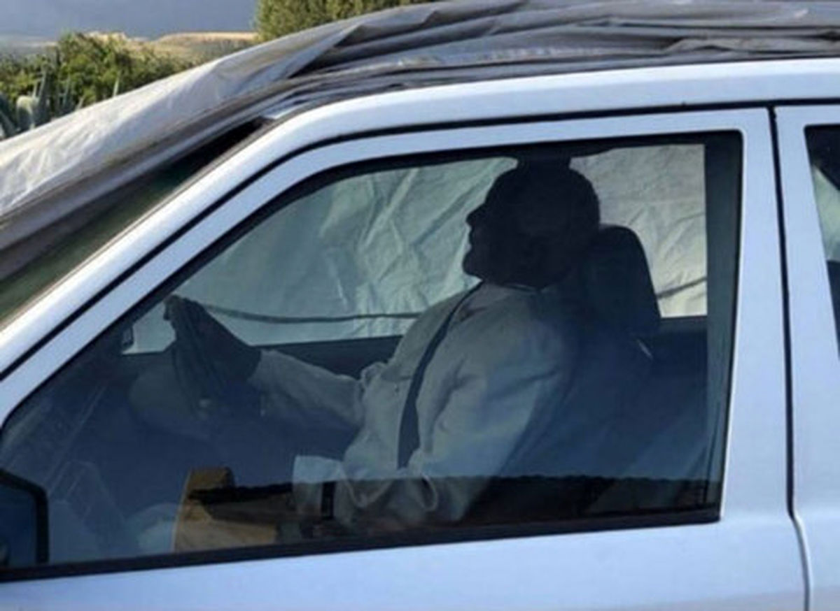 دفن مردی با مرسدس بنز! +تصاویر