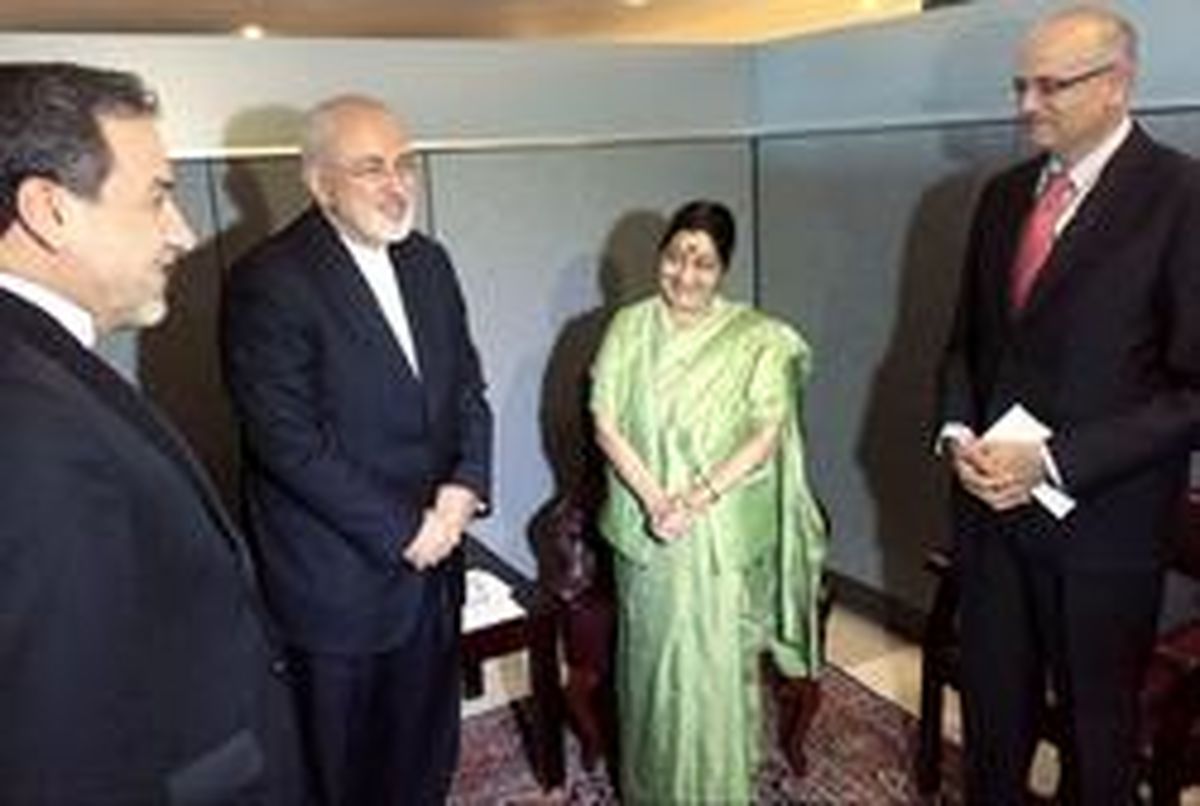 دیدار ظریف با همتای هندی در نیویورک +عکس