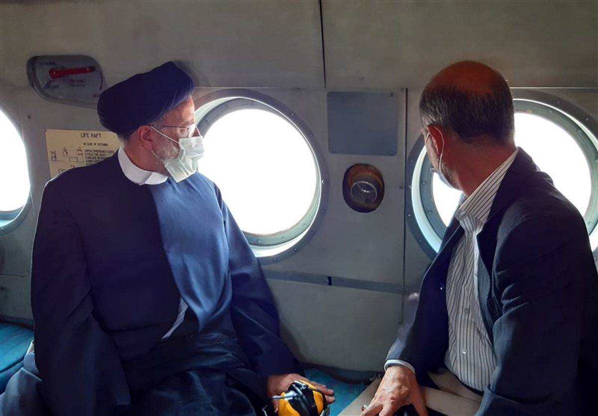 بازدید هوایی رئیس جمهور از معدن زغال سنگ طبس +تصاویر