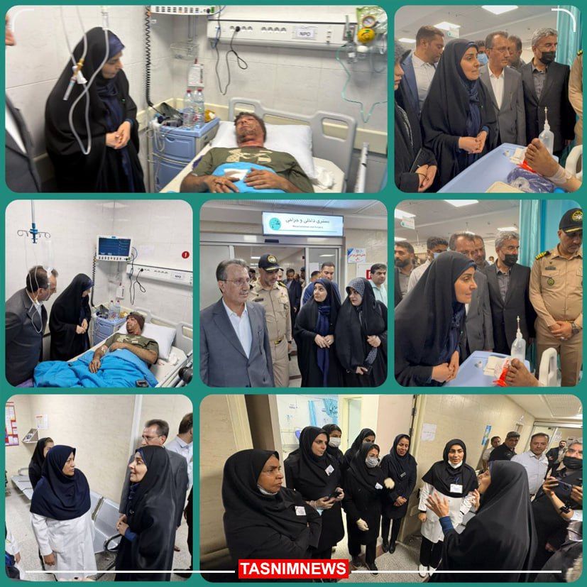 عیادت وزیر راه‌ و شهرسازی از مصدومان حادثه بندر رجایی 
