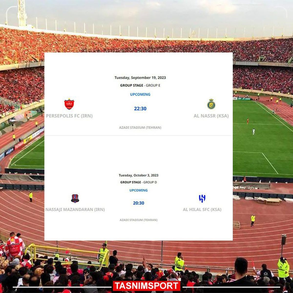 دیدار پرسپولیس و النصر در ورزشگاه آزادی