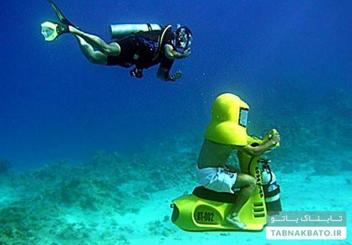 سفر در اعماق دریا با موتورسیکلت! +تصاویر
