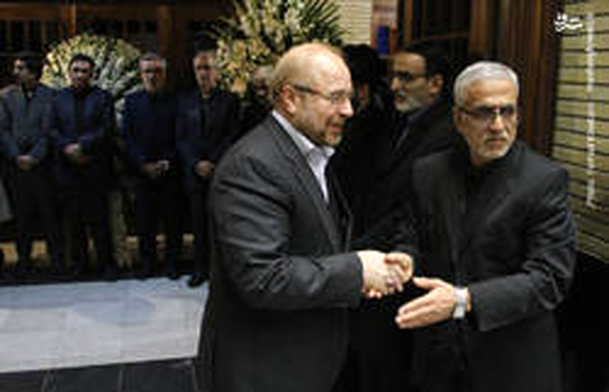 عکس: قالیباف در مراسم ترحیم رضا مقدسی