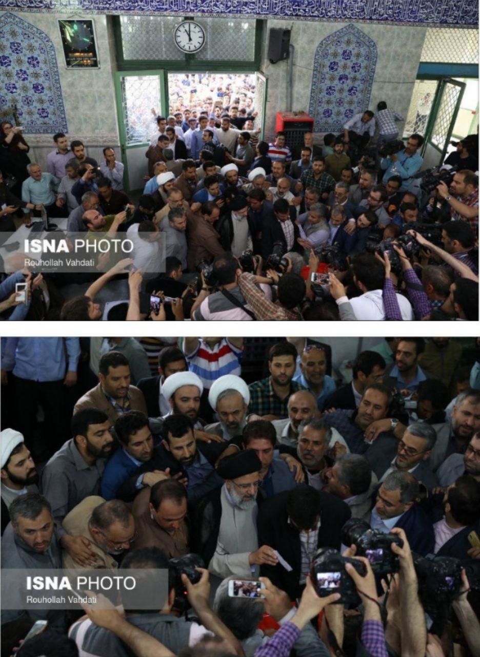 عکس: حضور ابراهیم رییسی پای صندوق اخذ رای