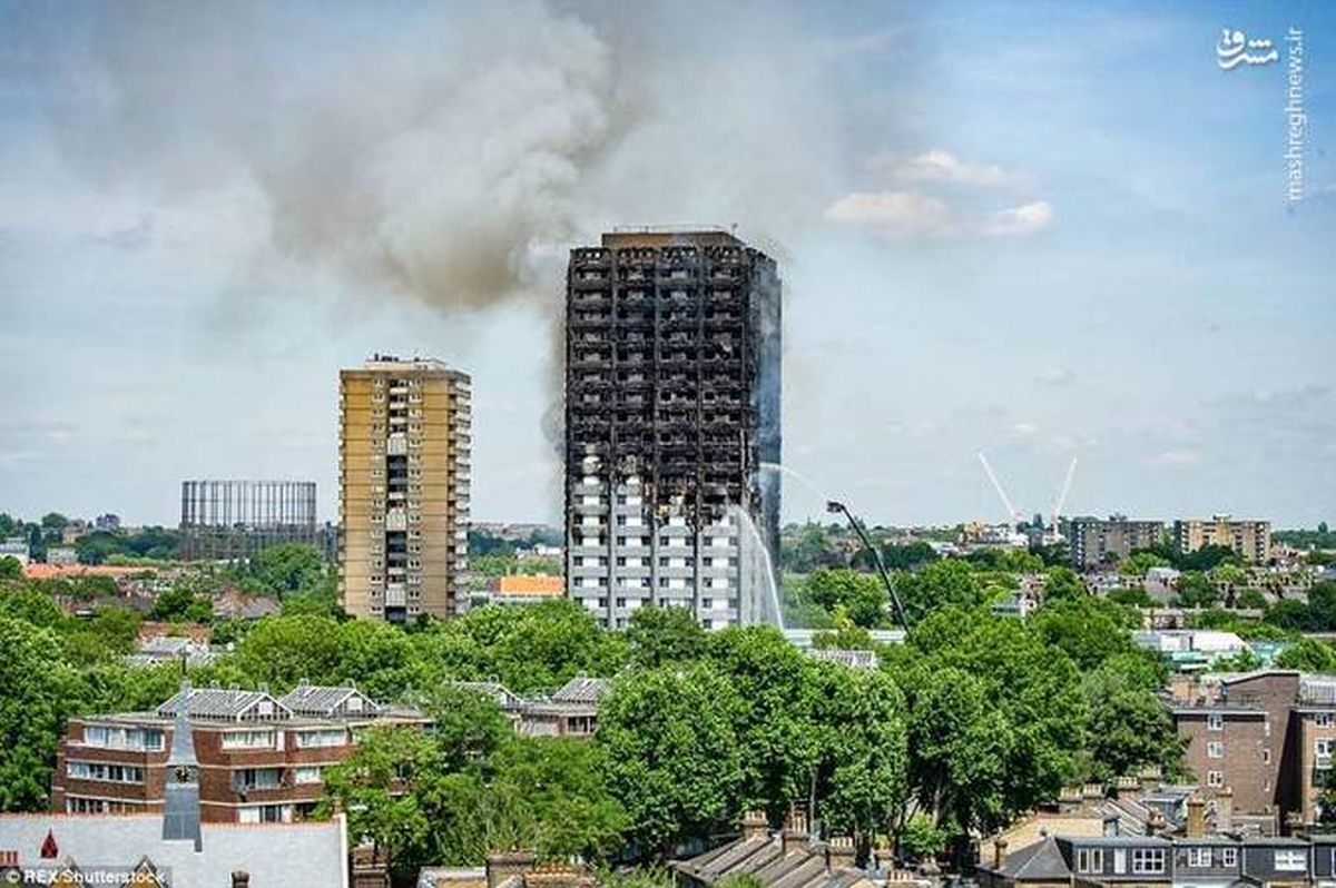 عکس: مهار آتش سوزی برج گرانفل لندن