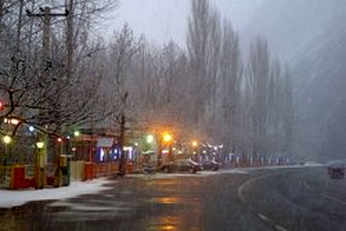 مه گرفتگی و کاهش دید در محور چالوس محدوده کندوان