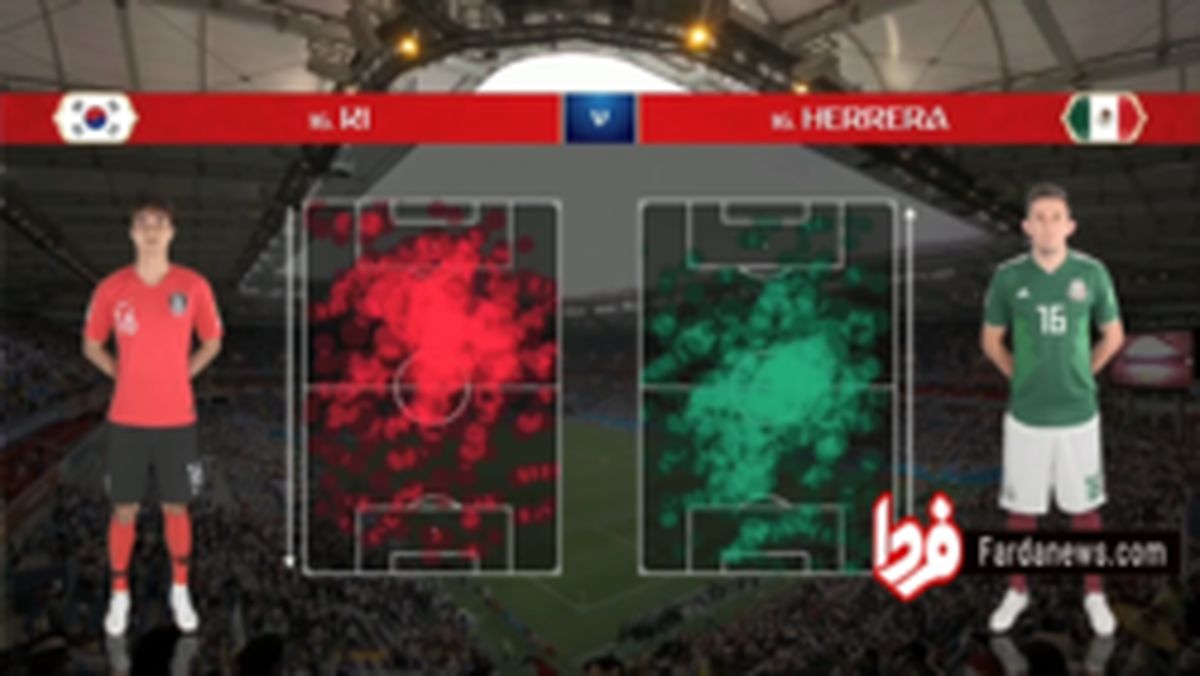 فیلم : آمار کلی بازی کره جنوبی - مکزیک