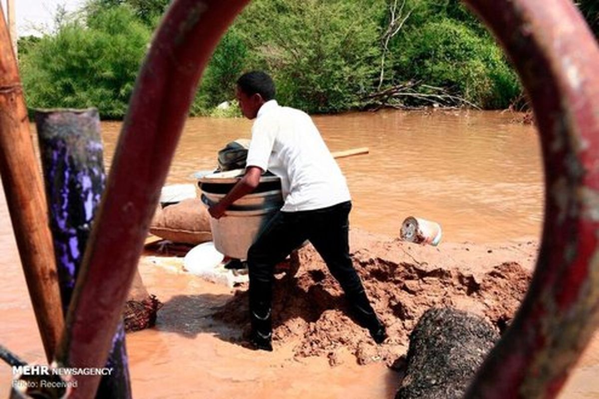 تصاویر: سیل در حاشیه رود نیل در سودان
