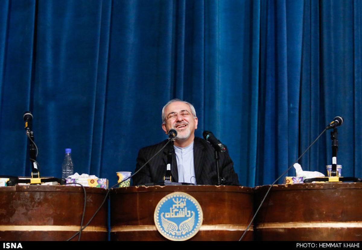 ظریف در دانشگاه تهران/عکس