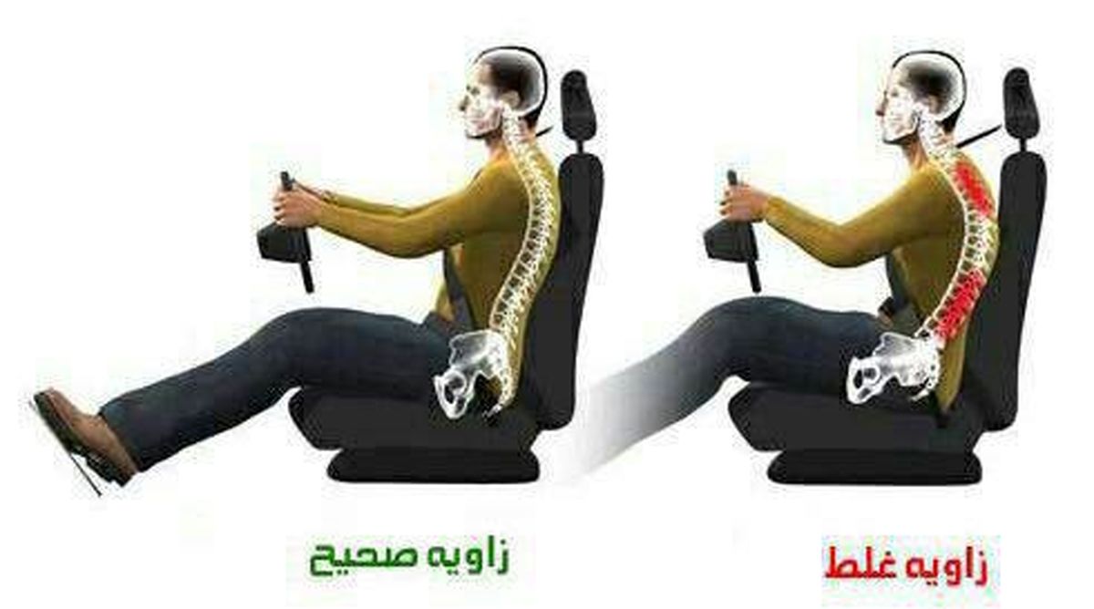 پیشگیری از کمردرد حین رانندگی +عکس