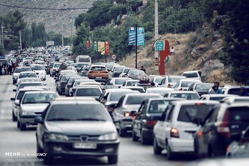 ترافیک سنگین آخرهفته محور چالوس