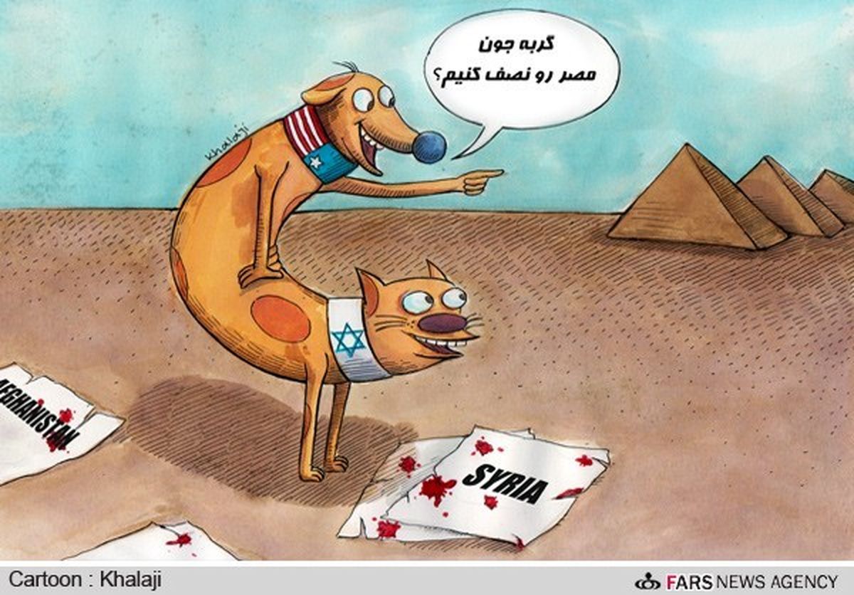 کاریکاتور / منافع مشترک گربه سگ!