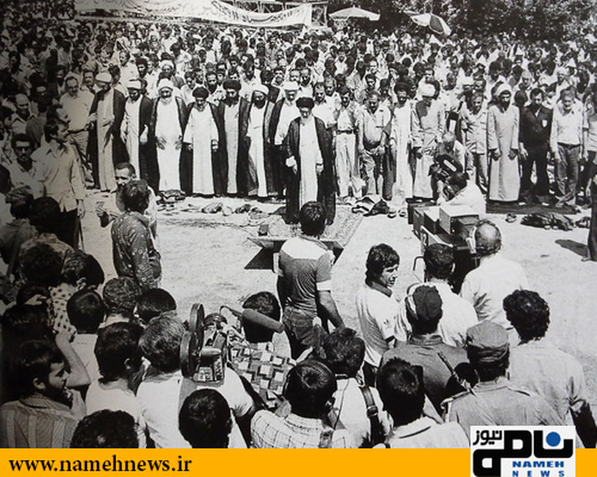 عكس/ آخرین نماز جمعه آیت‌الله طالقانی