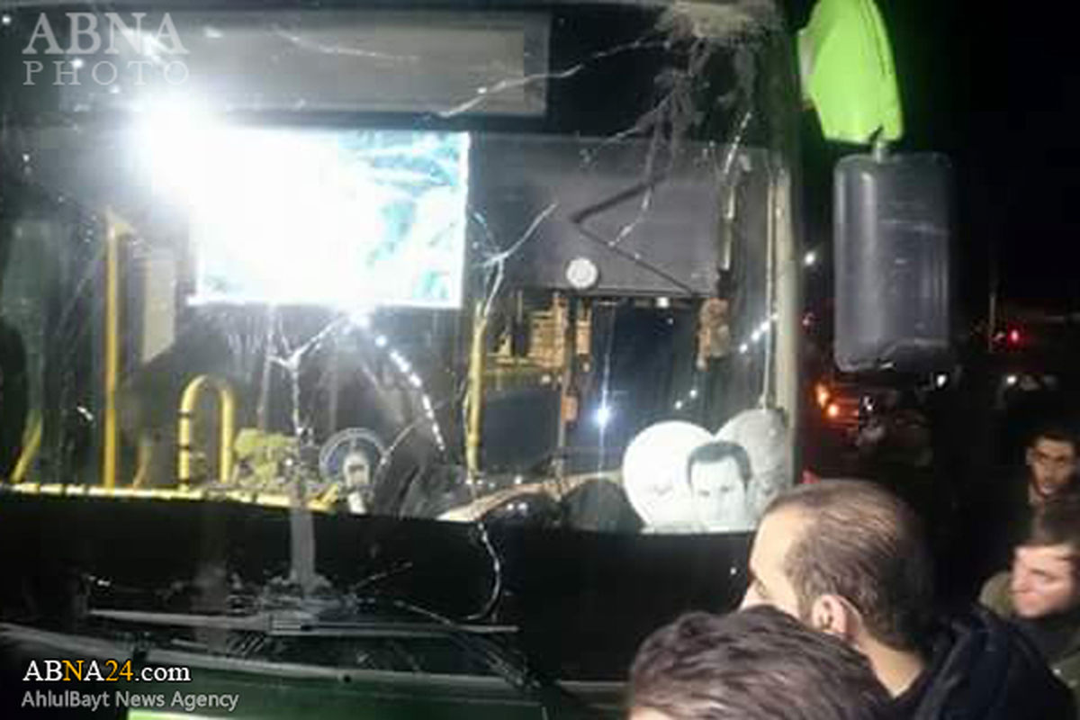 انفجار در مسیر یک اتوبوس نظامی در دمشق+تصاویر