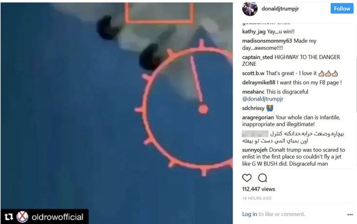 کامنت جالب یک ایرانی در اینستاگرام پسر ترامپ! +عکس