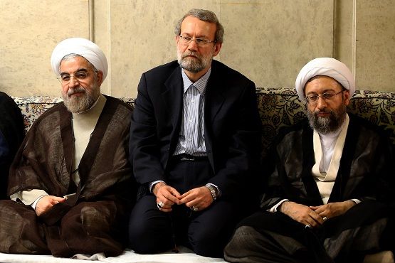 عکس/ حسن روحانی کنار لاریجانی‌ها