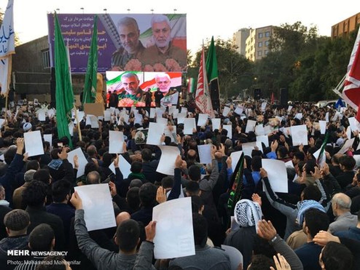 فیلم: تصاویر هوایی از تشیع پیکر حاج قاسم