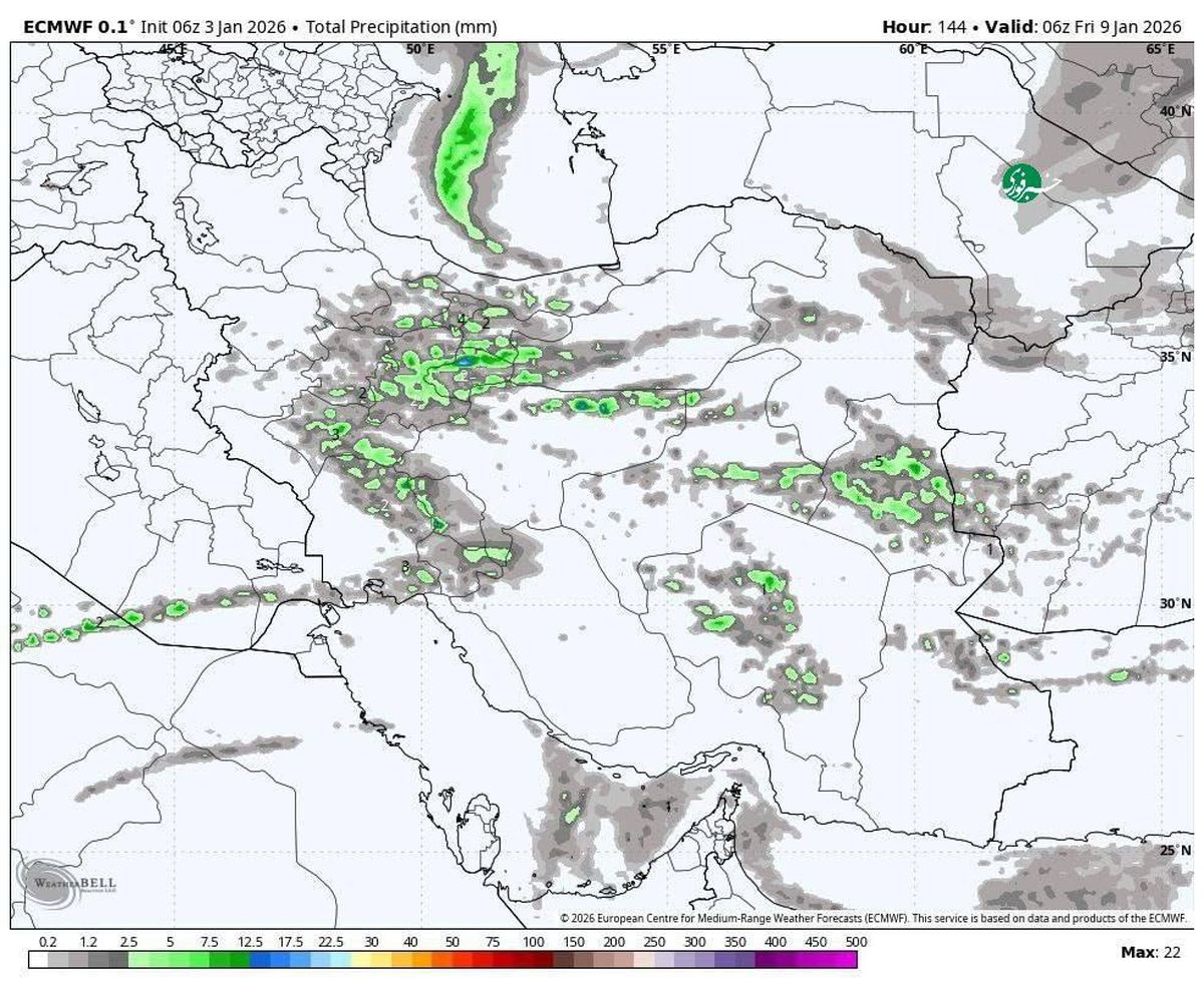 هفته‌ای بی بارش درانتظار ایران