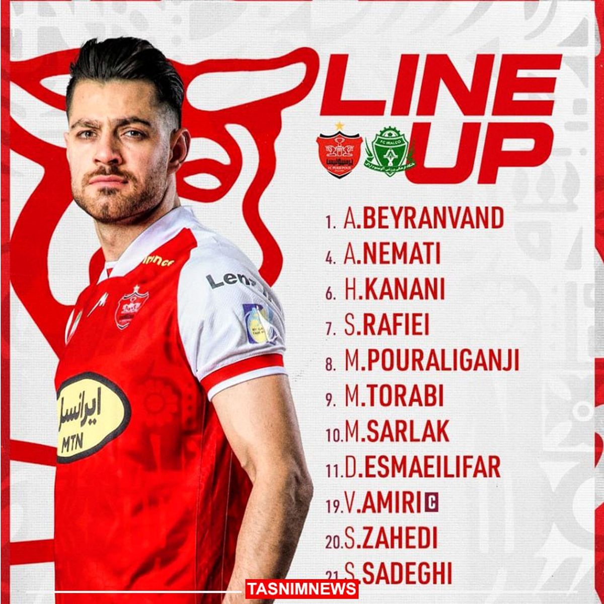 ترکیب پرسپولیس مقابل آلومینیوم اراک