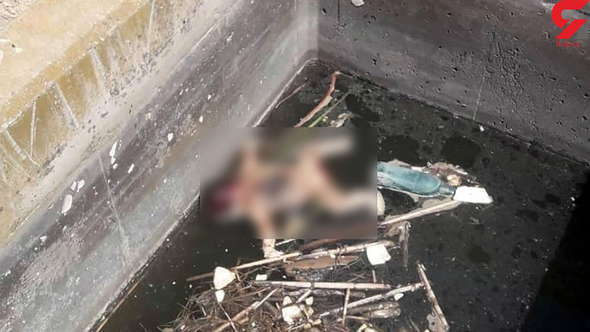 عکس تکاندهنده از کشف جنازه نوزاد درحوضچه آب!