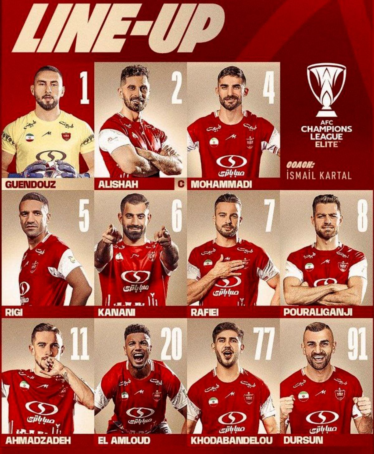 ترکیب پرسپولیس مقابل النصر مشخص شد 