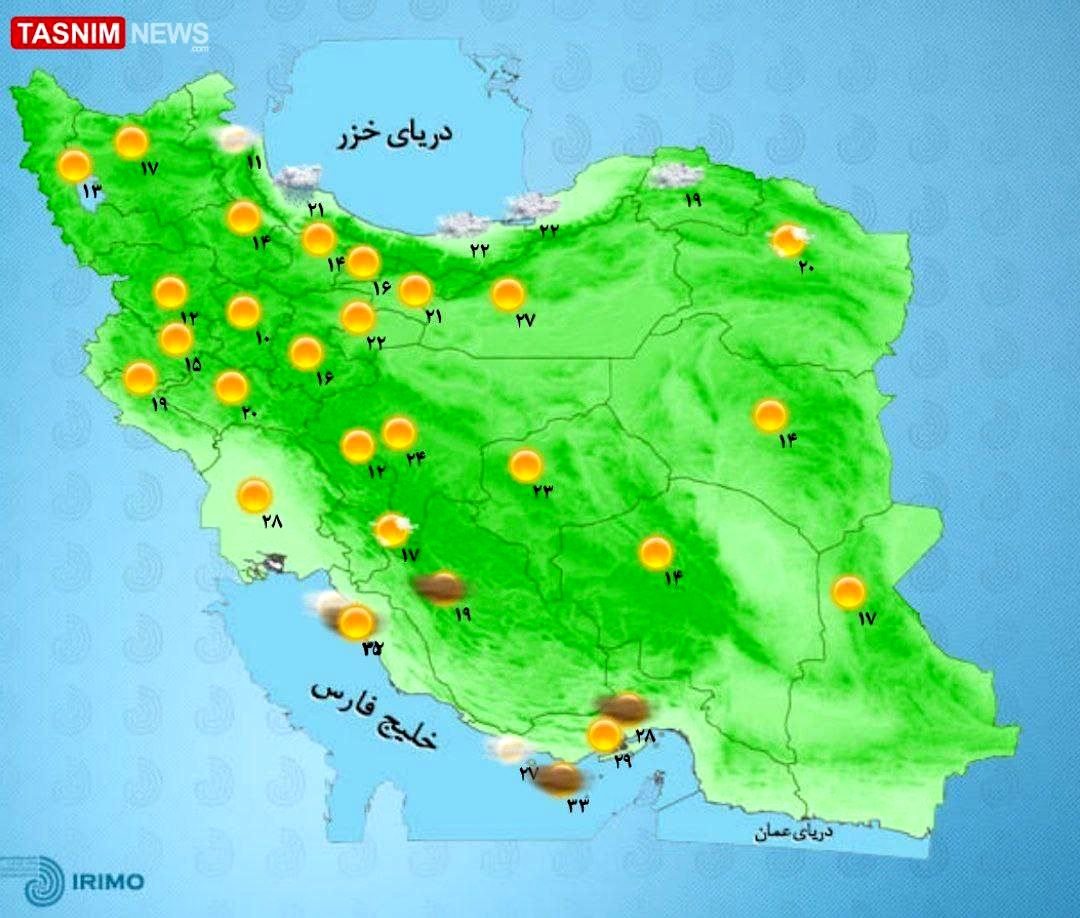 بارش باران در شمال کشور