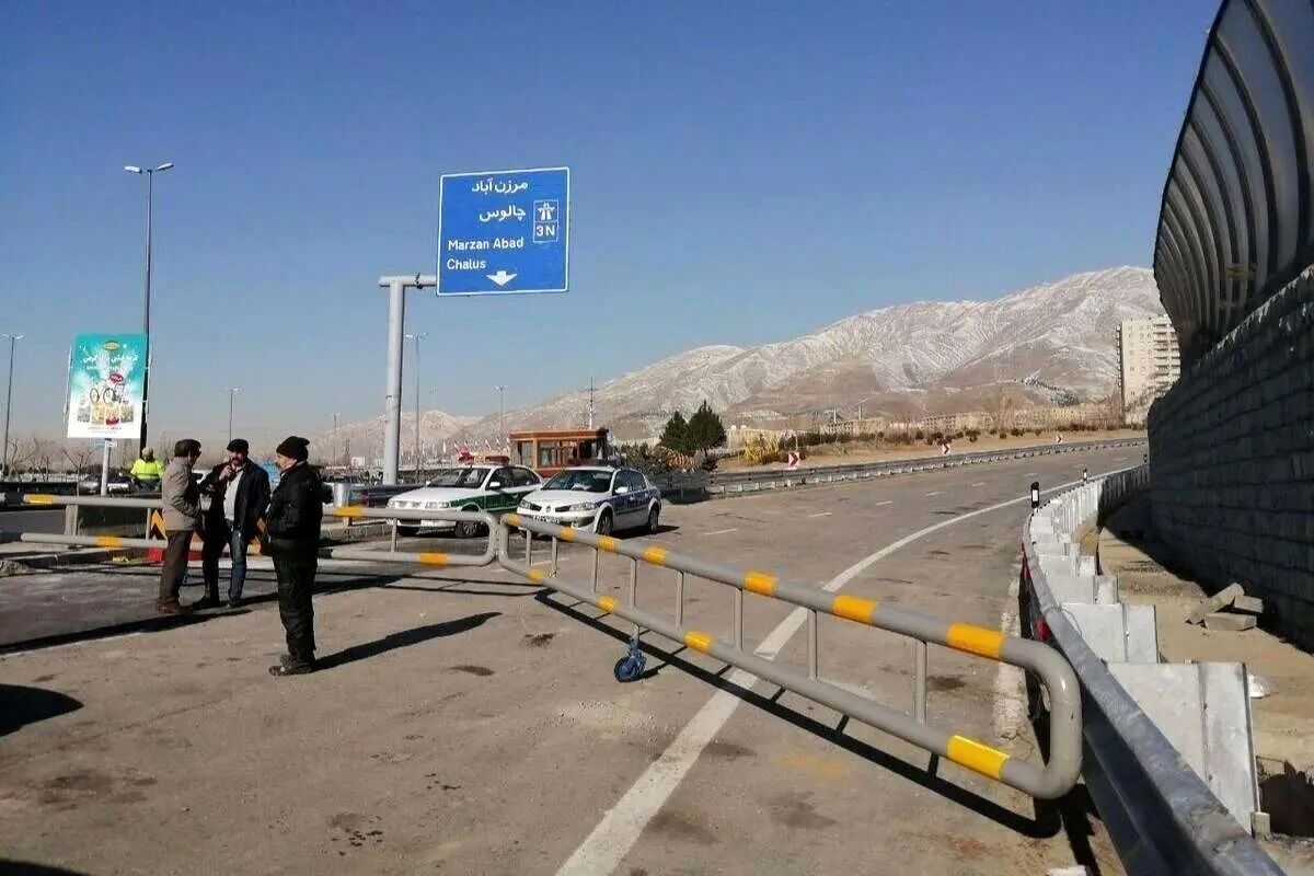 وضعیت جاده ها | آزاد راه تهران به سمت چالوس مسدود می‌شود