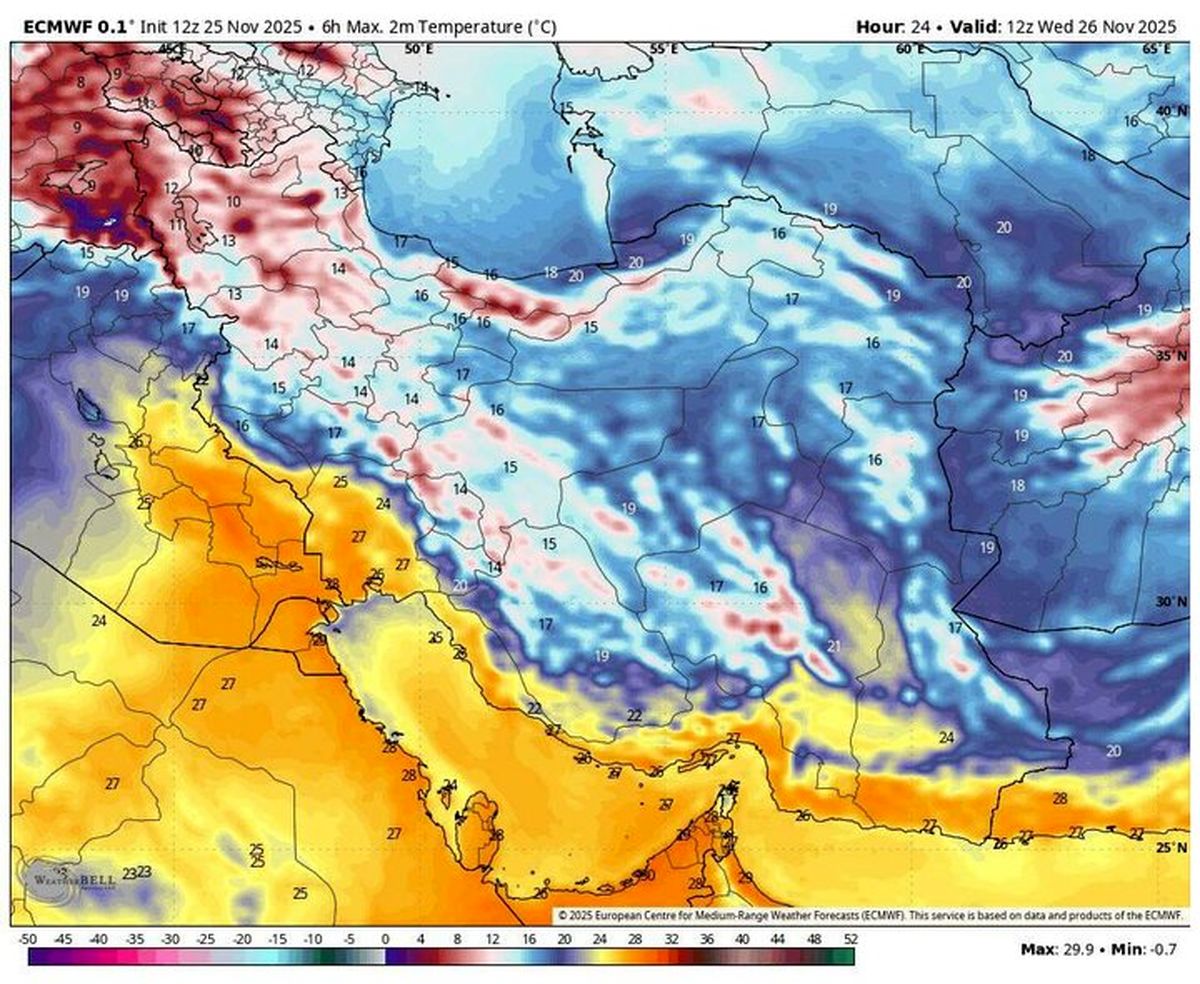 ورود سامانه بارشی به غرب و شمال/ تشدید انباشت غلظت آلاینده‌ها در تهران