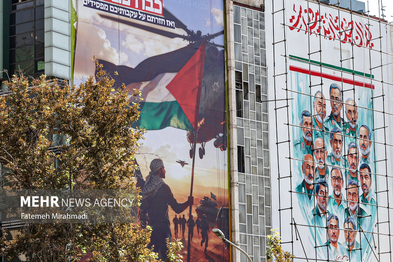 رونمایی از طرح جدید دیوار نگاره میدان فلسطین