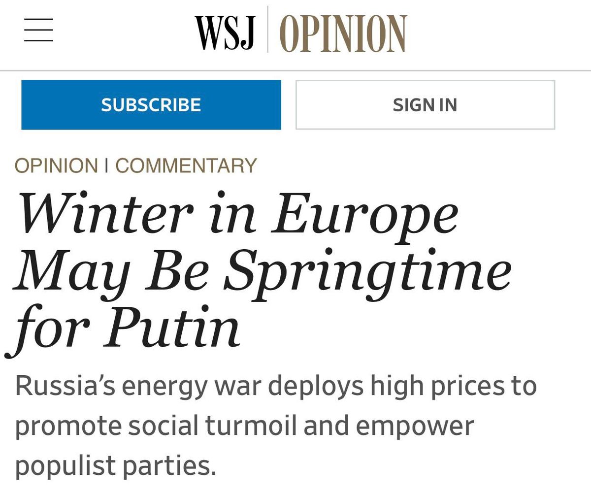 وال استریت ژورنال: در ماه های آینده، اروپا باید با آسیا برای گاز طبیعی مایع روسیه بجنگد